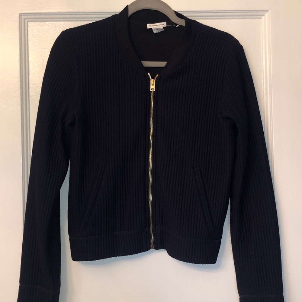 Club Monaco Navy Bomber Knit
